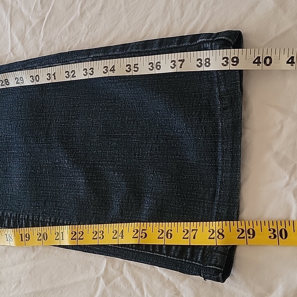 Ethyl Size 10 Classic Dark Blue Jeans w/ Embroidered & Beaded Pockets, GUC - Picture 6 of 14